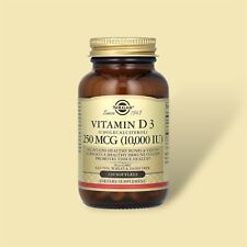 Usado, Solgar, Vitamin D3 (Cholecalciferol), 250 mcg (10.000 IU), 120 Weichkapseln comprar usado  Enviando para Brazil