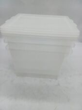 Pojemniki plastikowe do przechowywania 3 sztuki 24x27x19 nowe z defektem na sprzedaż  PL