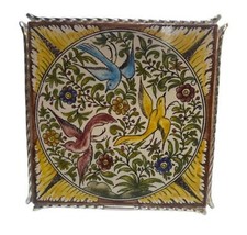 Azulejo português pintado à mão com pássaros e florais | 6”x6” | Fabricado em Portugal comprar usado  Enviando para Brazil