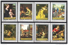 Pinturas de arte Fujeira David Manet Stevens Rembrandt música de galinha mulher 8v sem marca de charneira comprar usado  Enviando para Brazil