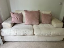 Cream seater sofa for sale  THATCHAM