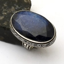 Usado, Joia anel design antigo com pedra preciosa de safira simulada tamanho EUA-8 AR 89609 comprar usado  Enviando para Brazil