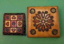 Wooden pyrography trinket for sale  Capitola