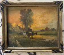 Antique landscape oil for sale  San Pedro