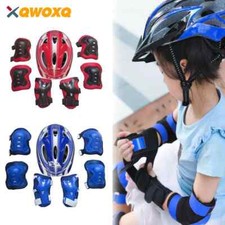 7 peças/conjunto patins infantis bicicleta capacete de segurança joelho cotovelo conjunto de almofadas protetor de pulso comprar usado  Enviando para Brazil