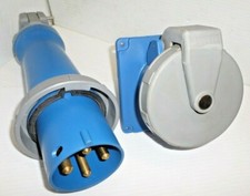 HUBBELL HBL4100P9W & HBL4100R9W 100-Amp PLUG DE SOLDADOR E RECEPTÁCULO 250V 100A 3P 4W comprar usado  Enviando para Brazil