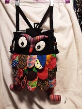 Bolsa Mochila ARIA Coruja, Multicolorida, Fecho com Cordão  comprar usado  Enviando para Brazil