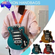 Bolsa de ombro feminina em forma de guitarra com zíper couro ecológico bolsa tiracolo para viagem comprar usado  Enviando para Brazil