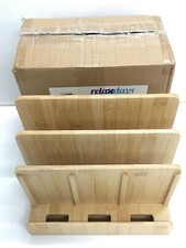 Relaxdays Stacja ładująca Bambus, Uchwyt stacji ładującej, 3 półki - 23 x 25,5 x 13,5 cm, używany na sprzedaż  PL