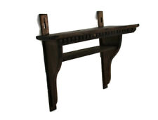 Usado, Mesa console salão de parede madeira esculpida à mão ornamentada pequena duas prateleiras celeiro antigo comprar usado  Enviando para Brazil