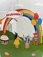 Cupcake de urso de pelúcia arco arco arco-íris infantil feliz festa de aniversário infantil inflável 8 pés ENORME comprar usado  Enviando para Brazil
