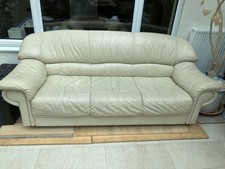Cream leather seater for sale  WOODSTOCK