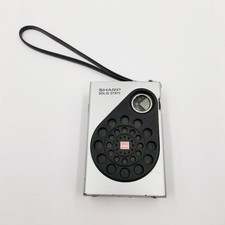 Rádio AM de bolso vintage Sharp estado sólido BP-160 TESTADO prata com alça raro comprar usado  Enviando para Brazil