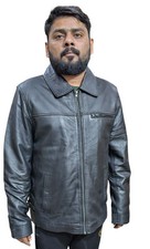 Men’s Fashion Leather Jacket - Genuine, Soft, Slim Fit, Perfect for All Occasion comprar usado  Enviando para Brazil