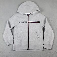 Moletom com capuz Tommy Hilfiger suéter menino pequeno cinza zíper completo juvenil/crianças, usado comprar usado  Enviando para Brazil