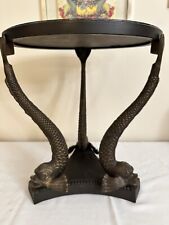 Usado, Mesa lateral rara bronze Maitland Smith tripla escultura golfinhos base granito superior comprar usado  Enviando para Brazil