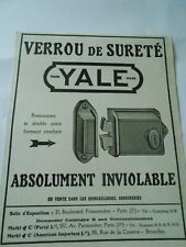 Publicité 1923 verrou d'occasion  La Verpillière
