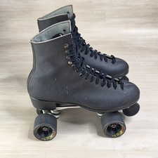 Patins vintage Riedell Sure Grip Super X 7L preto Wicked Max rodas tamanho 10 comprar usado  Enviando para Brazil
