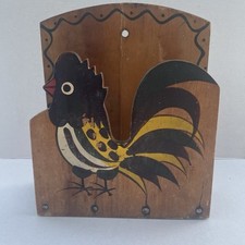 Porta-guardanapo/correio vintage Japão Woodpecker talheres pintados à mão galo/galinha comprar usado  Enviando para Brazil