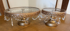 Gold glass pedestal for sale  Groveland
