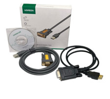 Cabo conversor adaptador macho 3,3 pés USB para RS232 porta serial DB9 chipset PROLIFIC comprar usado  Enviando para Brazil