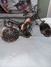Escultura de metal feita à mão modelo de motocicleta arte rústica em ferro decoração para casa comprar usado  Enviando para Brazil