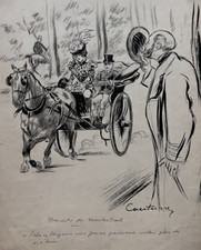 Antique original drawing d'occasion  France