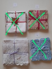 Vintage fabric scraps for sale  BASILDON