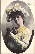 Cartão postal vintage de 1900 CHARLOTTE WALKER com gatinho gato - atriz de palco da Broadway comprar usado Cartão postal vintage de 1900 CHARLOTTE WALKER com gatinho gato - atriz de palco da Broadway comprar usado  Enviando para Brazil