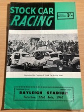 Stock car programme for sale  BURTON-ON-TRENT
