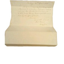 1845 handwritten letter for sale  NEWTOWN