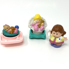 Fisher-Price Little People Mama z dzieckiem i maluchem Krzesło Mattel 2001 na sprzedaż  Wysyłka do Poland