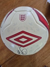 Autographed england football for sale  WHITLEY BAY