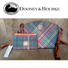 Bolsa de ombro Dooney & Bourke xadrez tartan centavo tiracolo com carteira nova com etiquetas perfeita! comprar usado  Enviando para Brazil