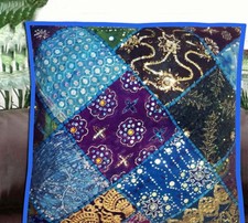 Capa de almofada de sofá étnica feita à mão patchwork 24x24" sala de estar/quarto comprar usado  Enviando para Brazil