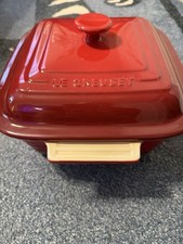 Caçarola quadrada Le Creuset com tampa 3 qt vulcânica!, usado comprar usado  Enviando para Brazil