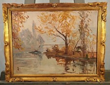 Antique oil panel d'occasion  Expédié en Belgium