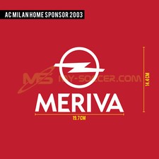 Meriva AC Milan Home 2003 Patrocinador (Bloco de Cores Branco Material PU) comprar usado  Enviando para Brazil