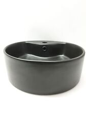 Umywalka nablatowa, okrągła, ceramiczna, czarna, średnica 41 cm, wysokość 15 cm na sprzedaż  PL