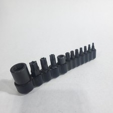 12 peças Conjunto de brocas de segurança Torx fabricado nos EUA unidade 3/8" e 1/4" T55-T10 comprar usado  Enviando para Brazil