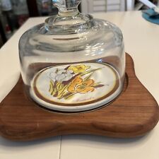 teak glass cheese dome for sale  Selbyville