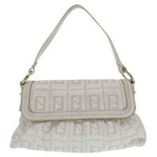 AUTÊNTICA BOLSA DE MÃO FENDI 8BR445 um ombro Zucca couro branco comprar usado  Enviando para Brazil