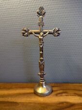 Hermoso y antiguo crucifijo de bronce misionero - principios del siglo XX segunda mano  Embacar hacia Mexico