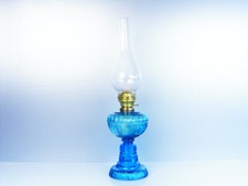 Blaue jugendstil petroleumlamp gebraucht kaufen  Deutschland