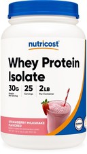 Nutricost Whey Protein Isolate (Milkshake de Morango) 2LBS, Não OGM, Sem Glúten comprar usado  Enviando para Brazil