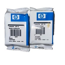 Cartucho de tinta combo HP 74 preto HP 75 genuíno mais 2 74 pretos não tenho certeza se 2 funcionam comprar usado  Enviando para Brazil
