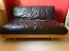 Seater futon brown for sale  LICHFIELD