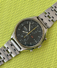 SEIKO 6138-3002 relógio cronógrafo automático mostrador preto JUMBO masculino vintage comprar usado  Enviando para Brazil