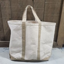 Bolsa tote vintage LL bean marfim barco e lona anos 70 anos 80 cor rara desgastada comprar usado  Enviando para Brazil