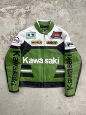 Jaqueta de corrida de motocicleta Kawasaki vintage couro ecológico PVC comprar usado  Enviando para Brazil